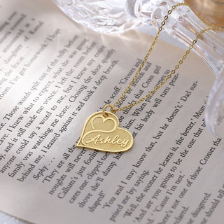 Custom Name Heart Necklace