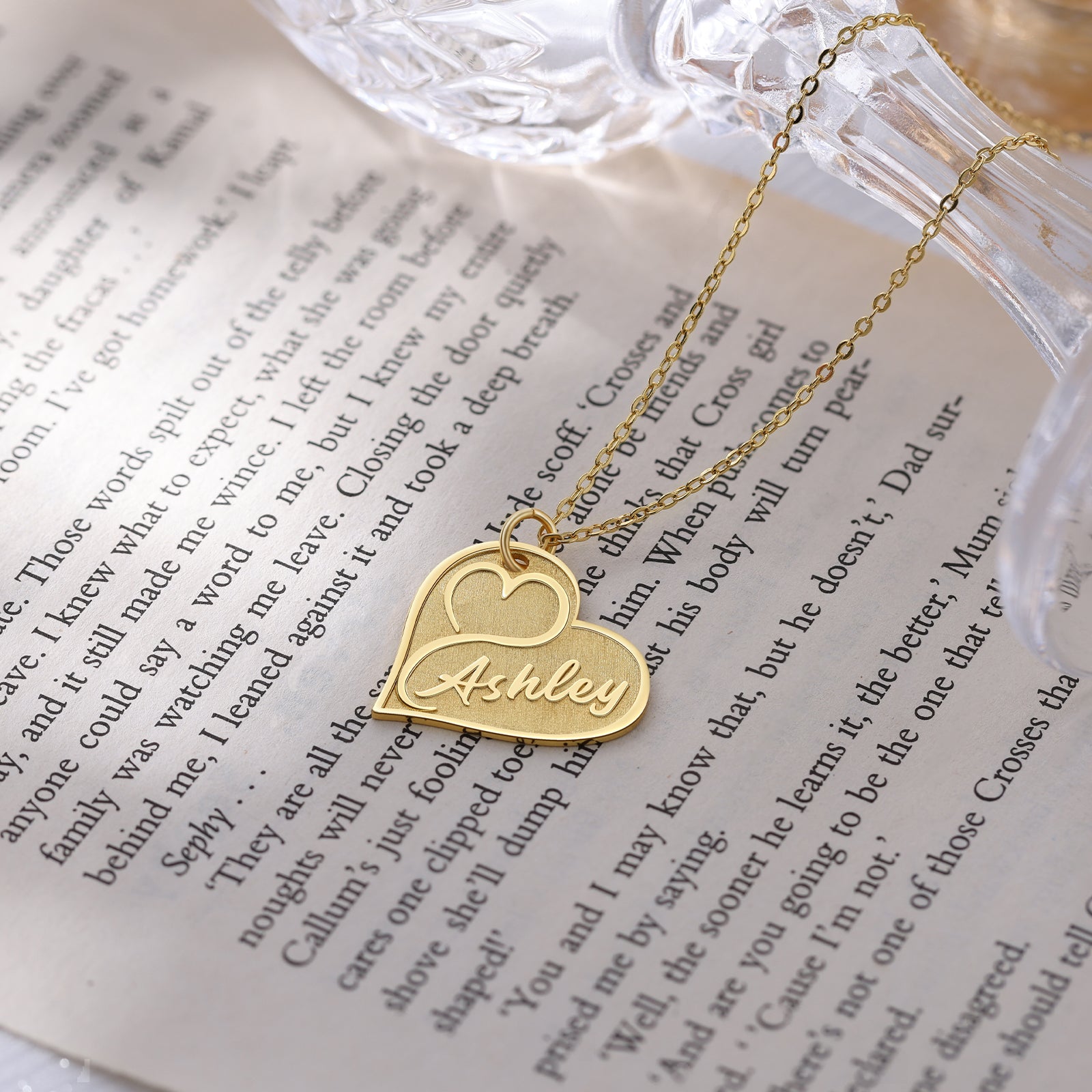 Custom Name Heart Necklace
