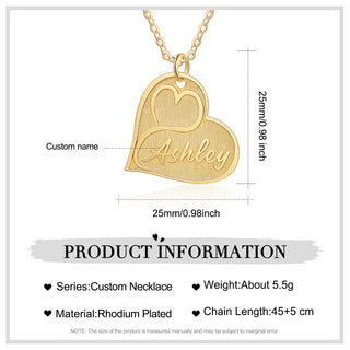 Custom Name Heart Necklace