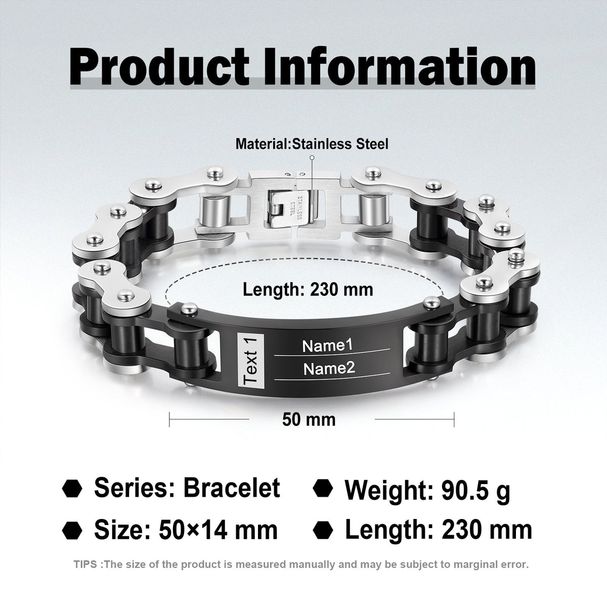 Custom Name Men Bracelet