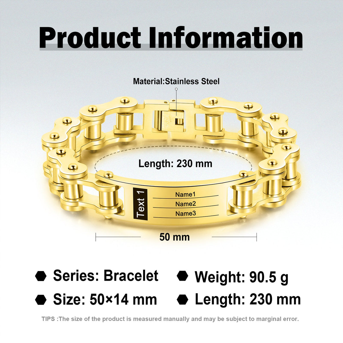 Custom Name Men Bracelet