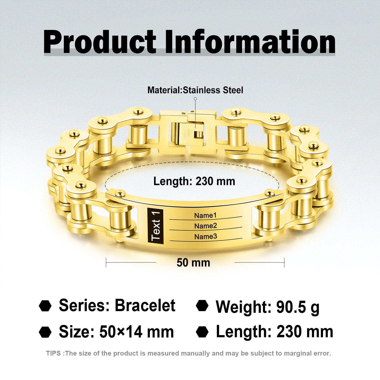 Custom Name Men Bracelet