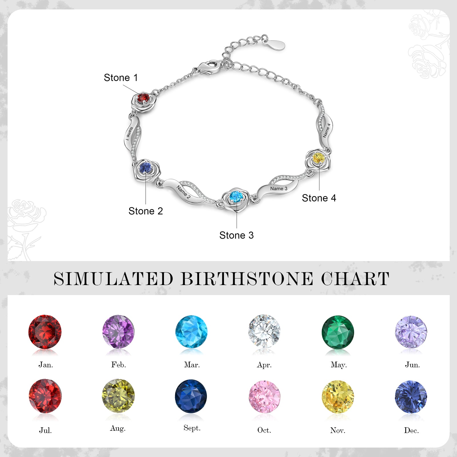 Rose Flower Bracelet