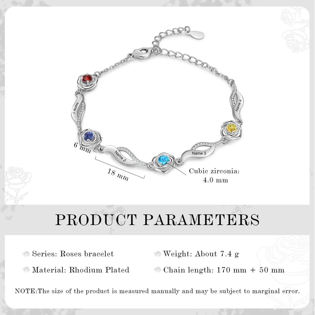 Rose Flower Bracelet