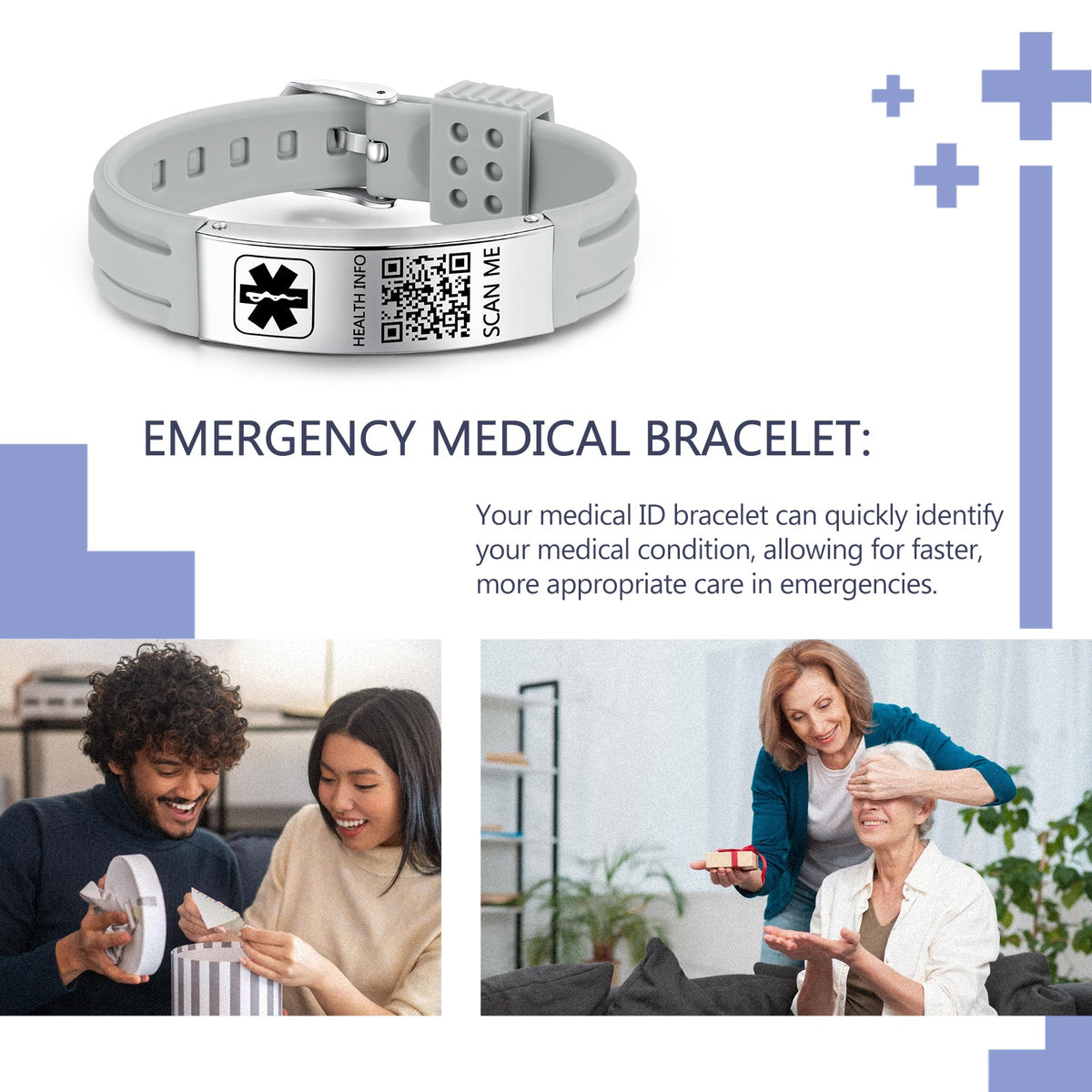 Upgraded QR Code Medical Alert Bracelet