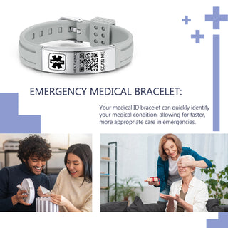 Upgraded QR Code Medical Alert Bracelet