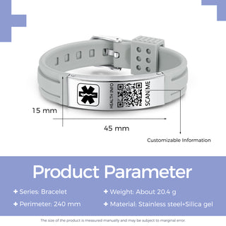 Upgraded QR Code Medical Alert Bracelet