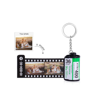 Personalized Plastic Memory Camera Roll Spotify Code Keychain