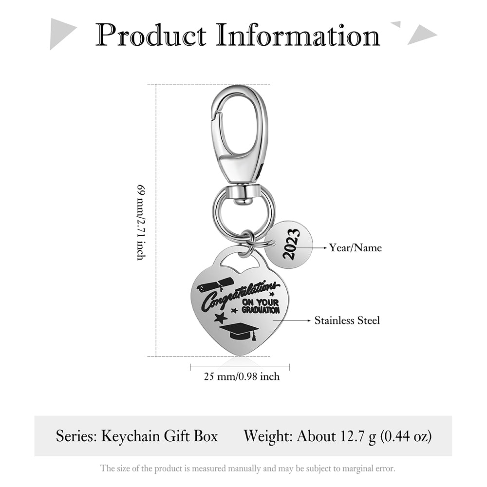 Custom Graduation Keychain with Box