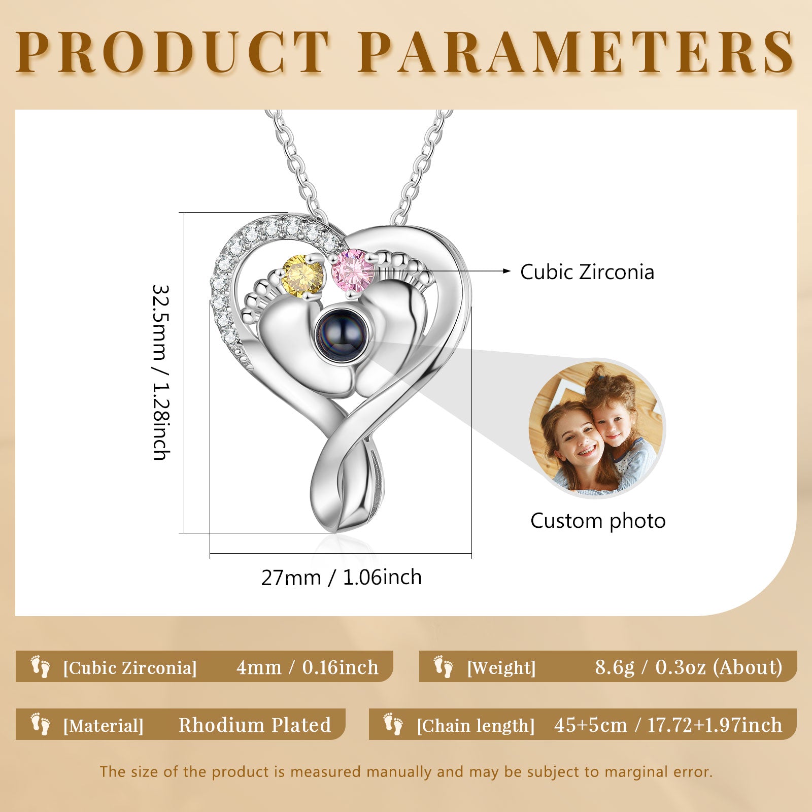 Custom Photo Projection Necklace