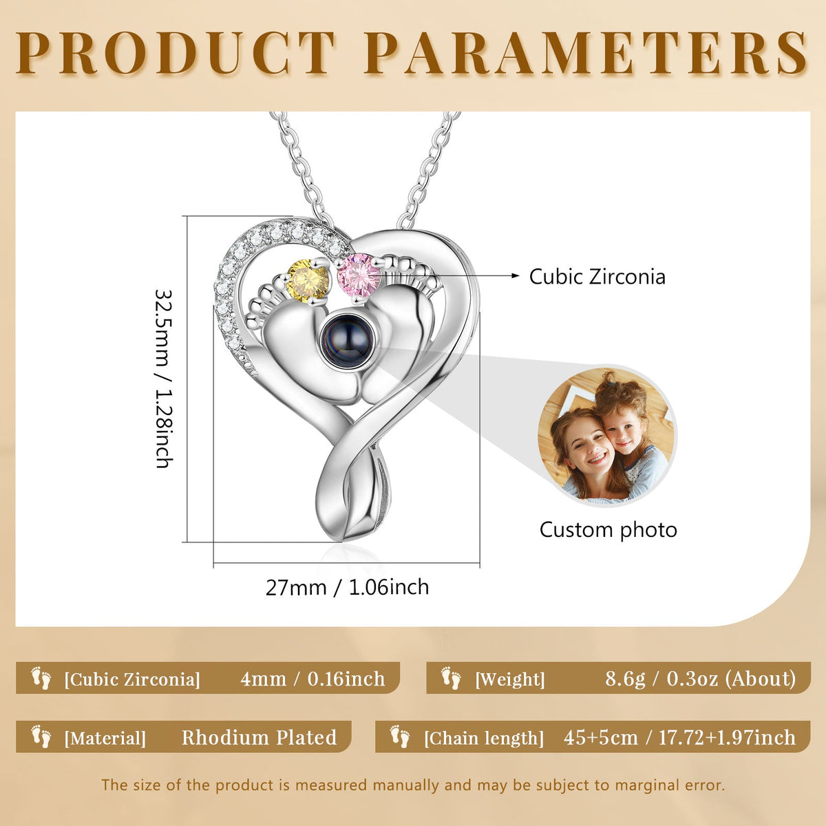 Custom Photo Projection Necklace