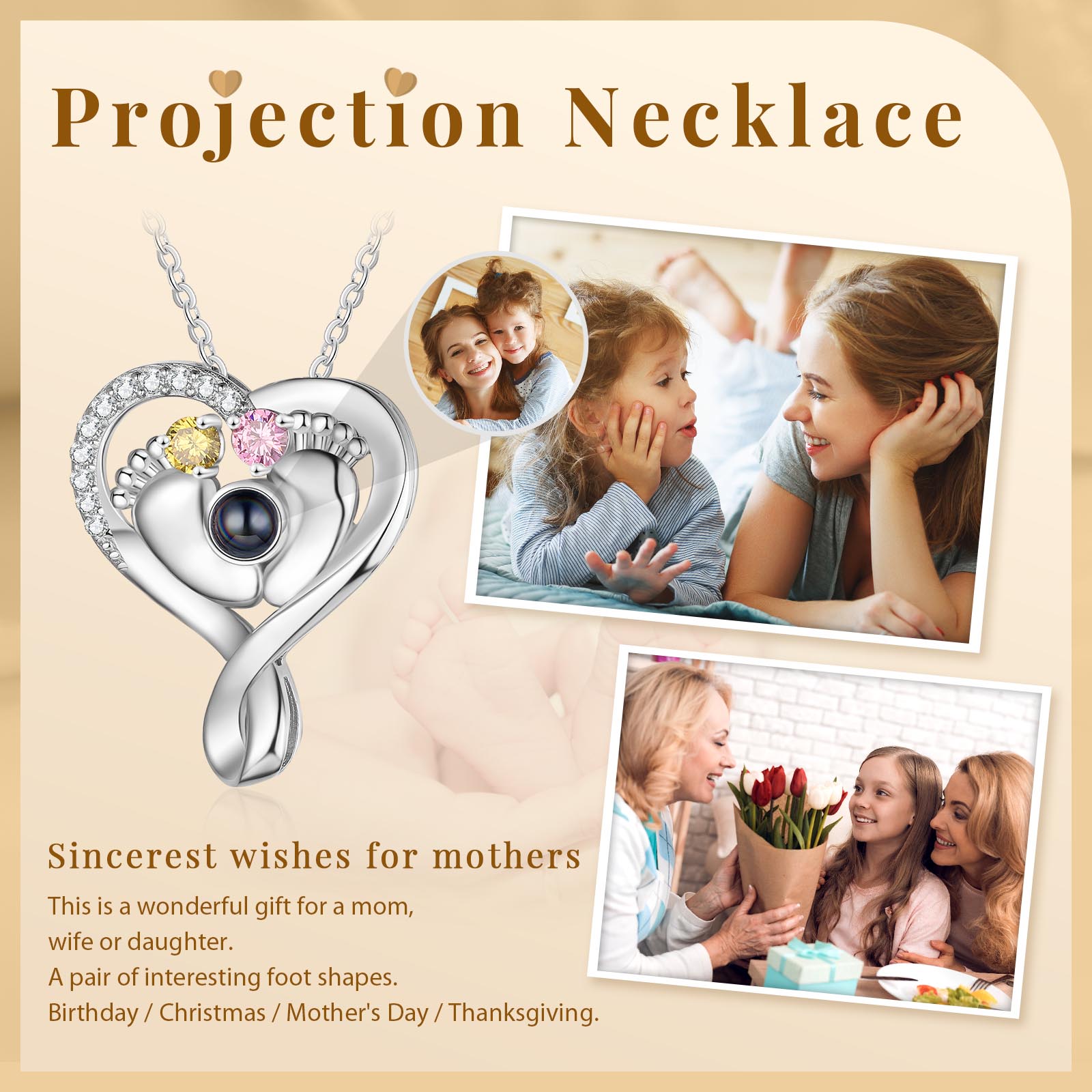 Custom Photo Projection Necklace
