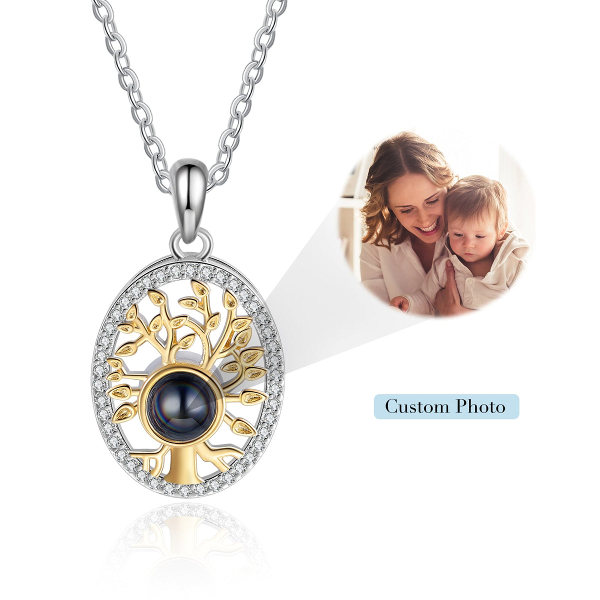 Custom Photo Projection Necklace