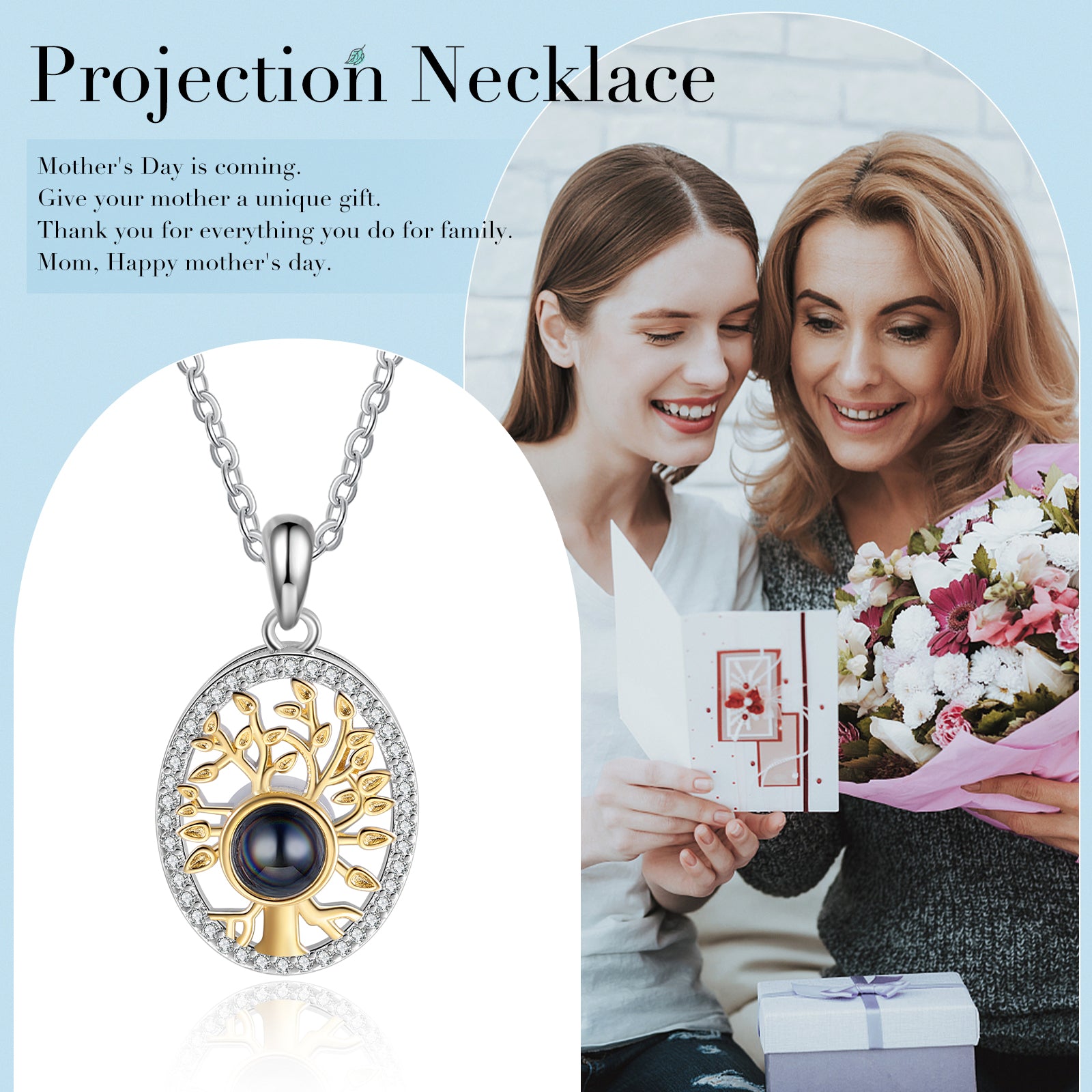 Custom Photo Projection Necklace