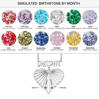 Mother's Day Custom Heart Necklace with Mom