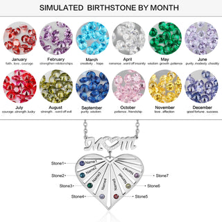 Mother's Day Custom Heart Necklace with Mom