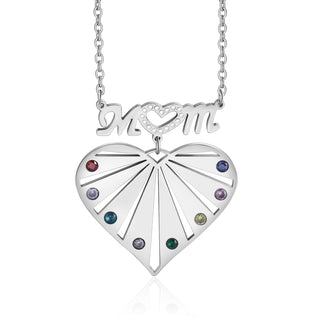 Mother's Day Custom Heart Necklace with Mom