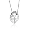 Custom Name Heart Necklace with Mother and Child