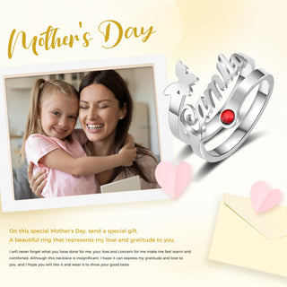 Custom Name Butterfly Ring