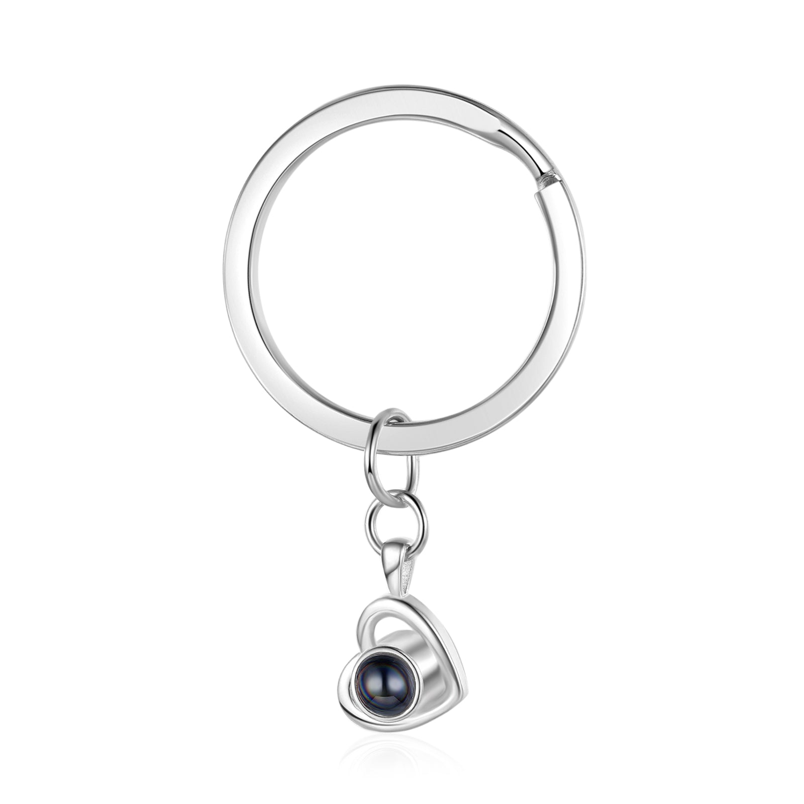 Custom Photo Projection Heart Keychain