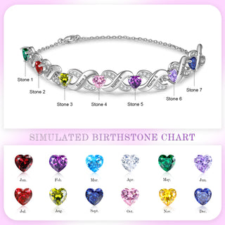 Custom Birthstone Infinity Bracelet