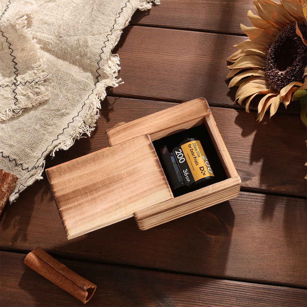 Film Roll Keychain Wood Boxes