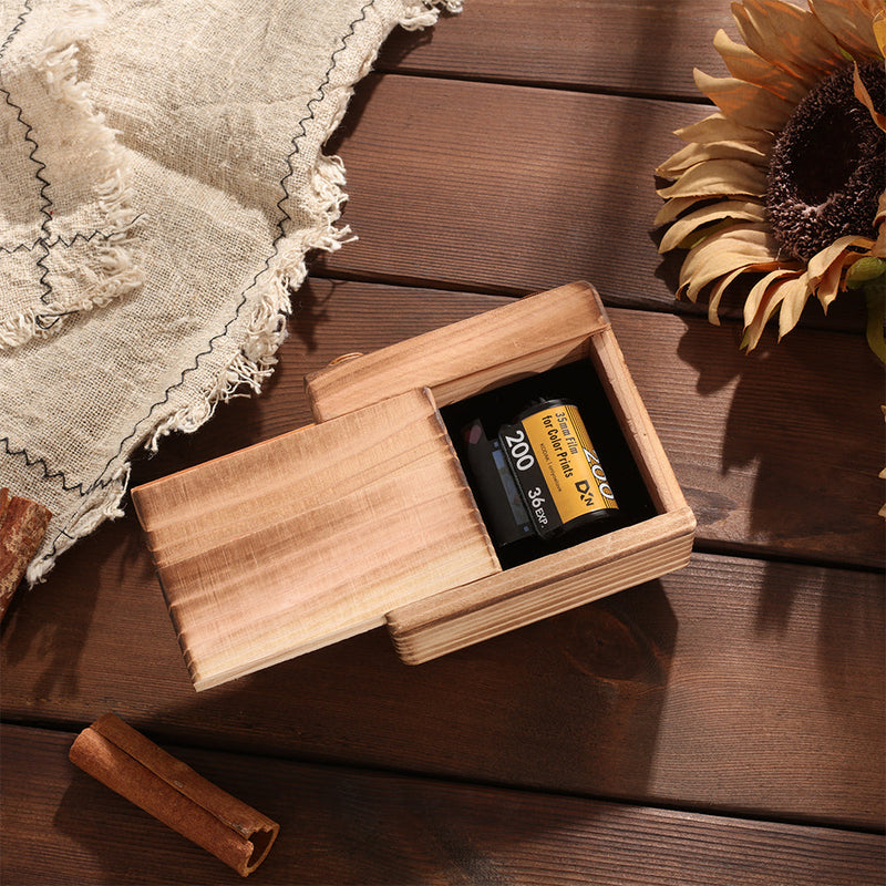 Film Roll Keychain Wood Boxes