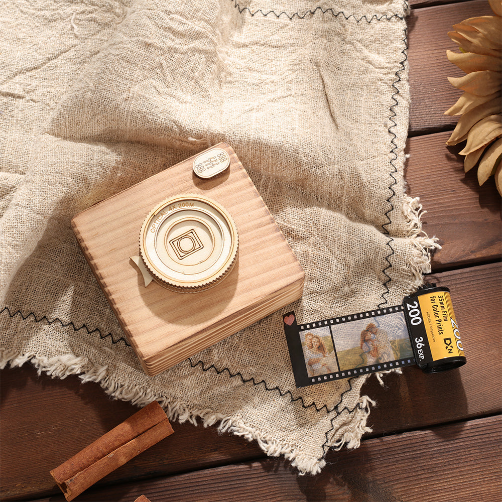 Film Roll Keychain Wood Boxes