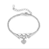 Custom Name Heart Bracelet with MOM Charm