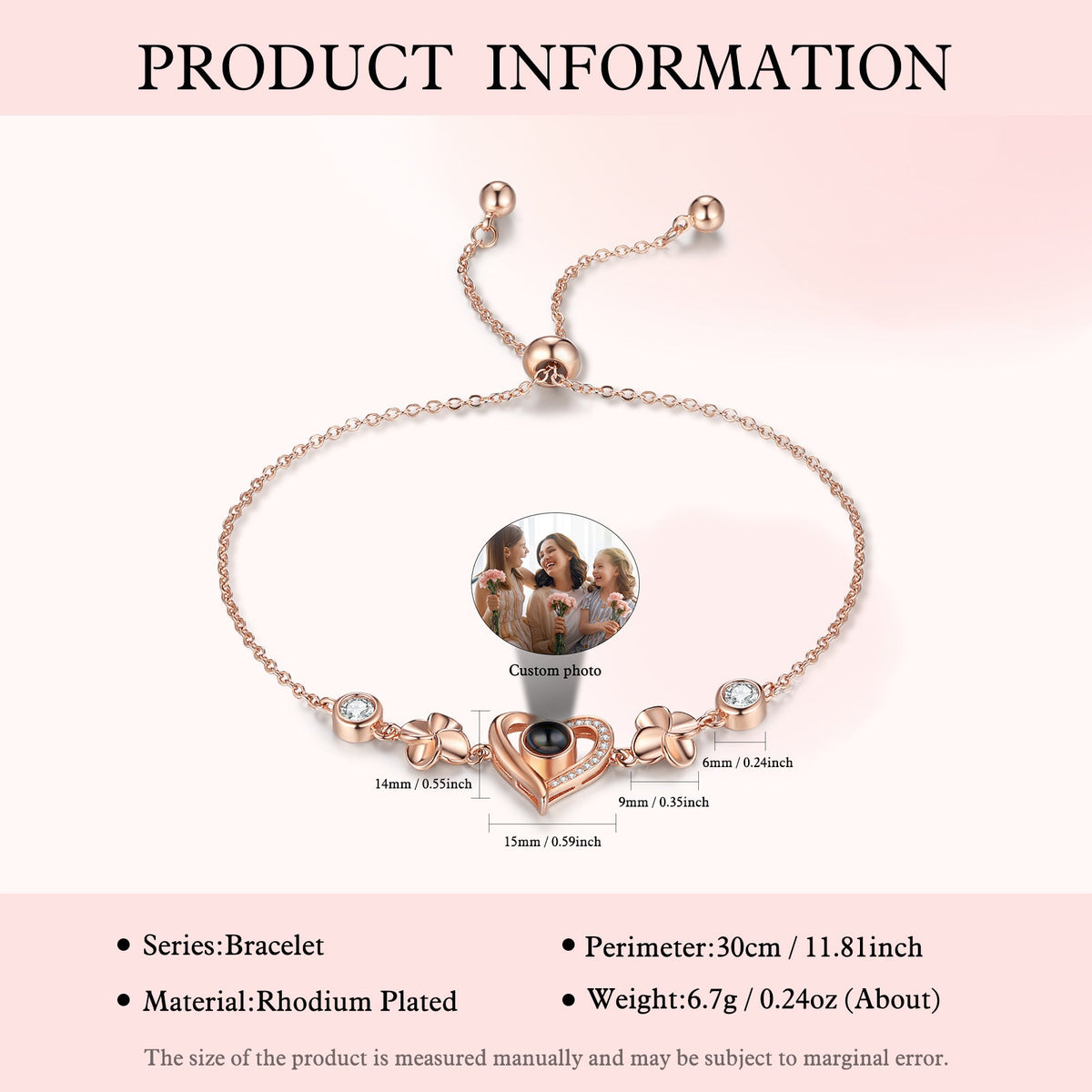 Custom Photo Projection Bracelet