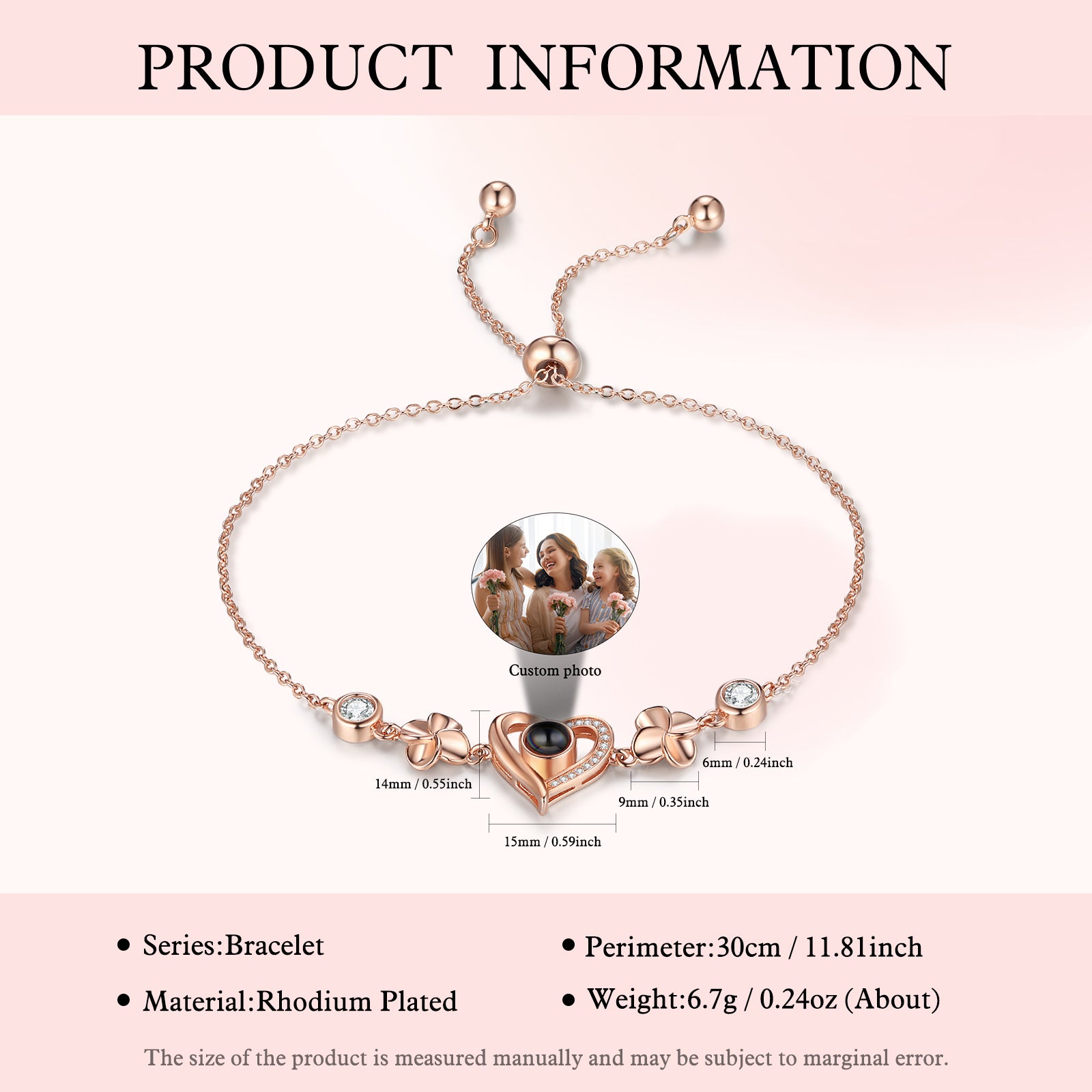 Custom Photo Projection Bracelet