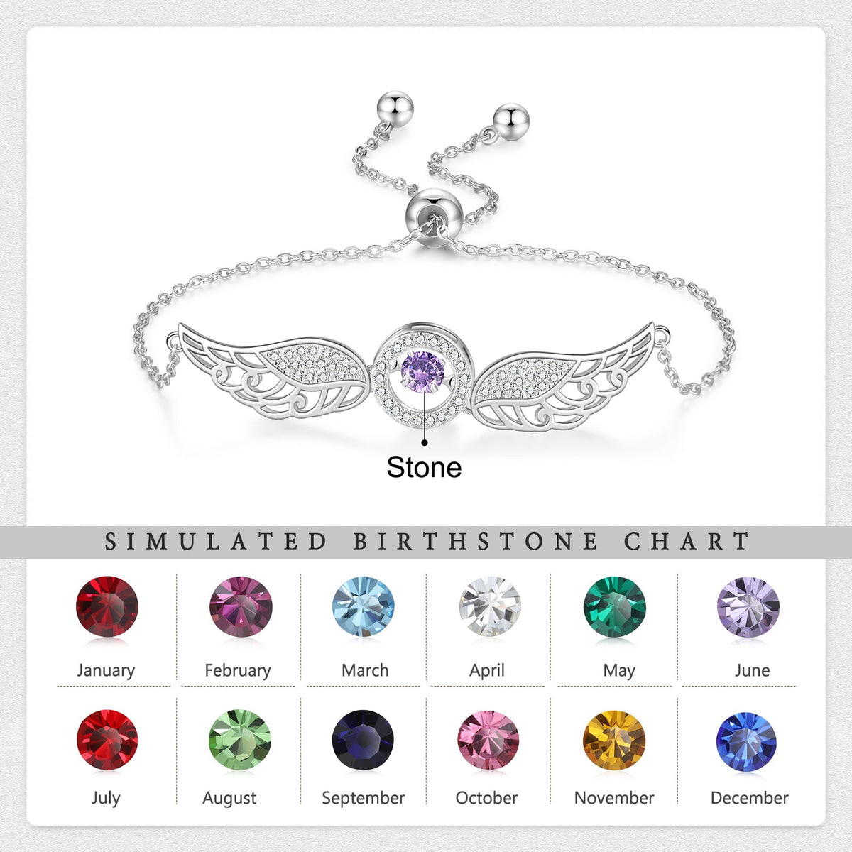 Custom Angel Wing Bracelet