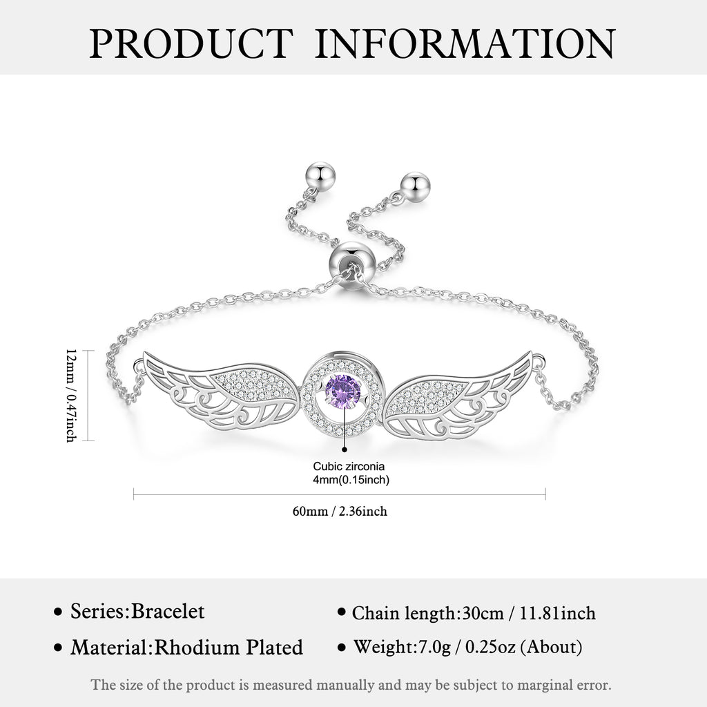 Custom Angel Wing Bracelet
