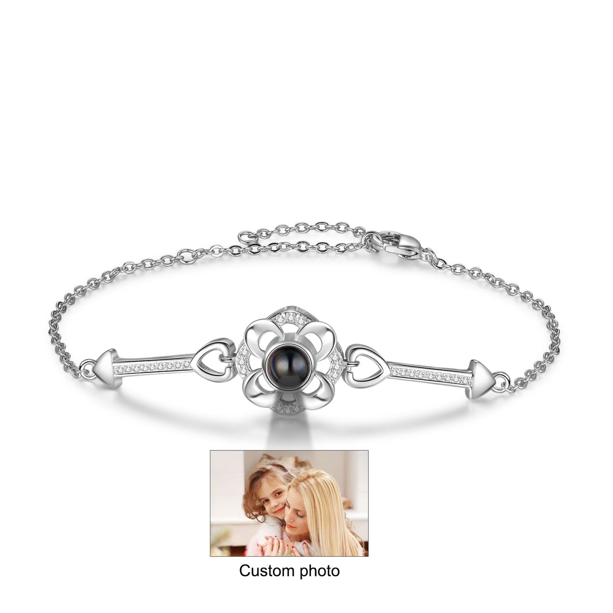 Custom Photo Projection Flower Necklace