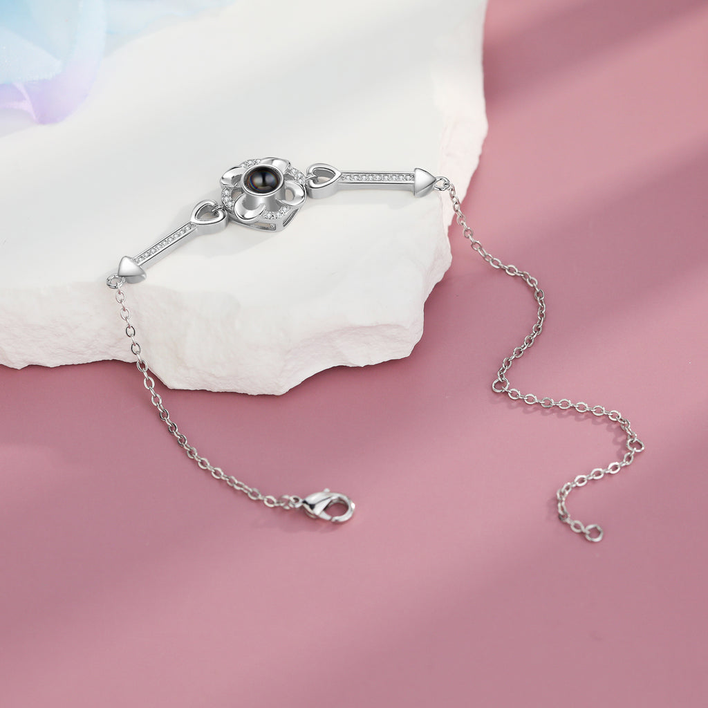 Custom Photo Projection Flower Necklace