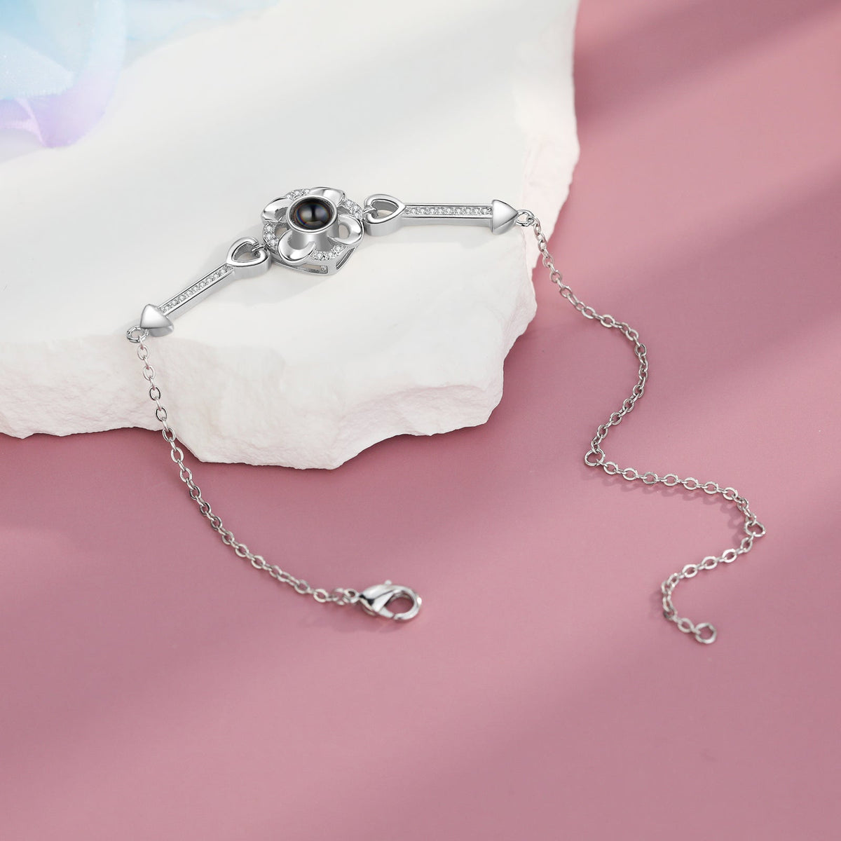 Custom Photo Projection Flower Necklace