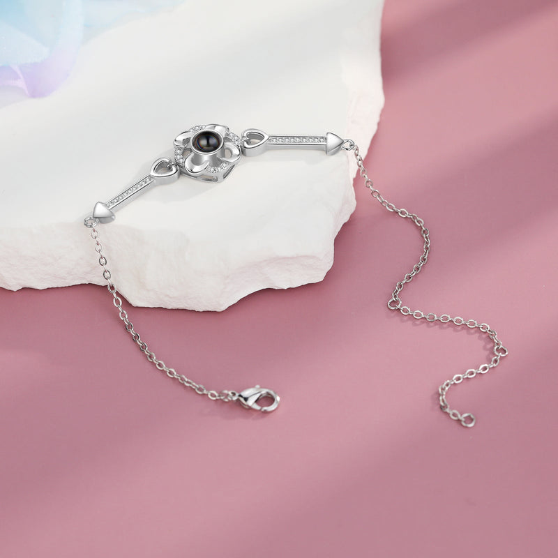 Custom Photo Projection Flower Necklace