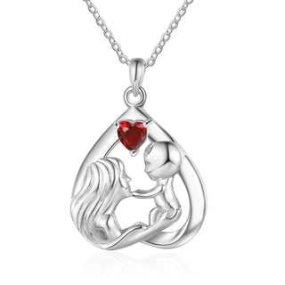 Custom Mother and Child Heart Necklace