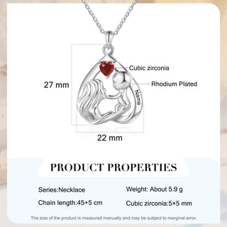 Custom Mother and Child Heart Necklace