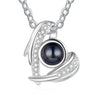 Custom Photo Projection Necklace with Wing