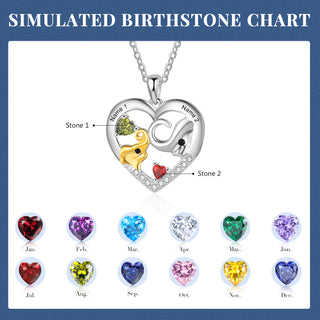 Custom Mother and Child Elephant Necklace