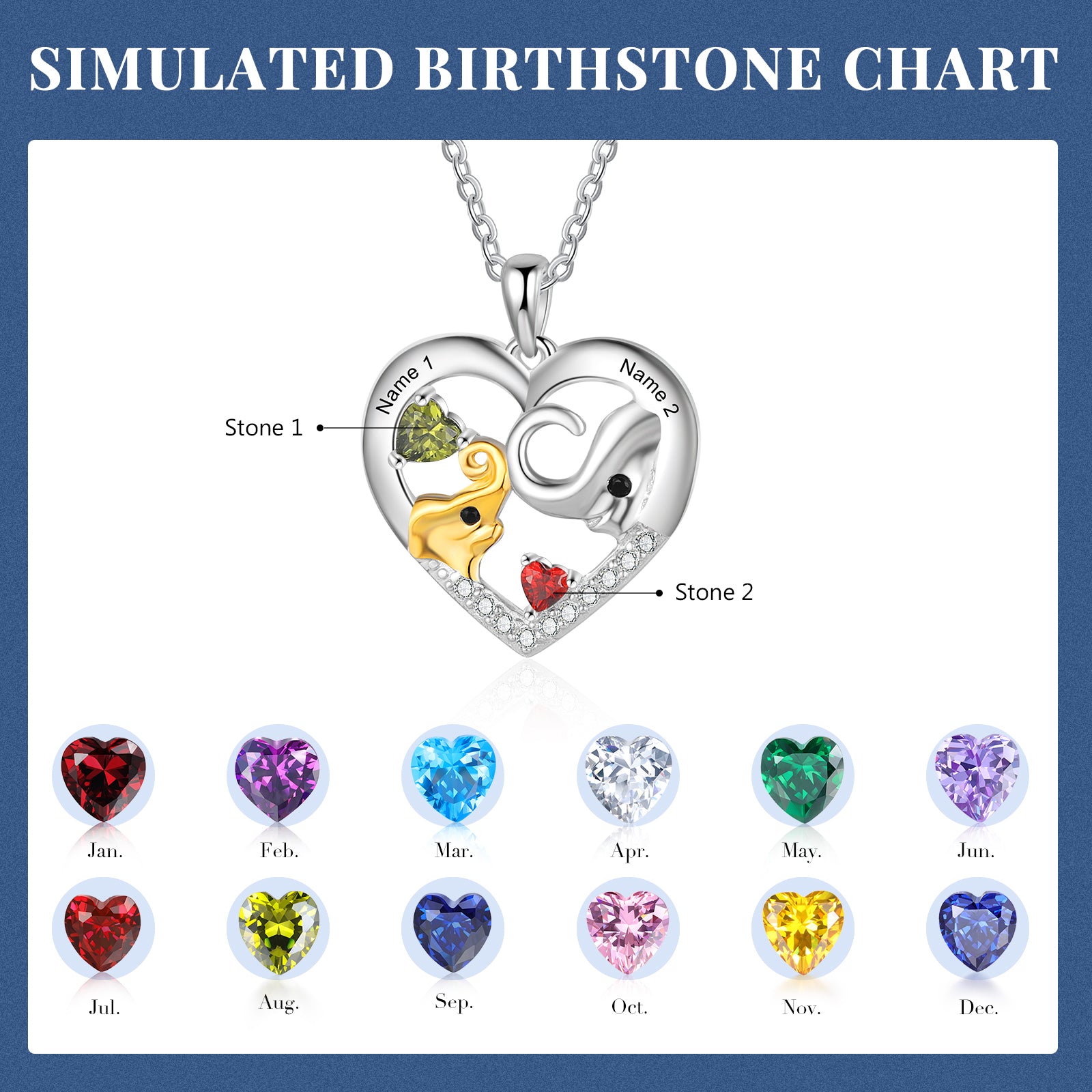 Custom Mother and Child Elephant Necklace