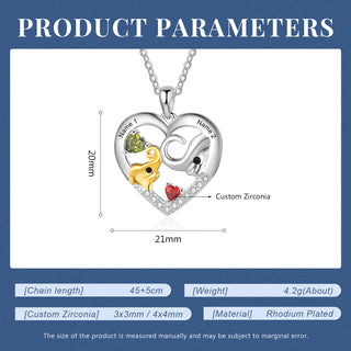 Custom Mother and Child Elephant Necklace