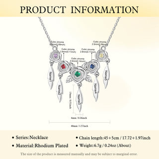 Custom Rose Flower Necklace