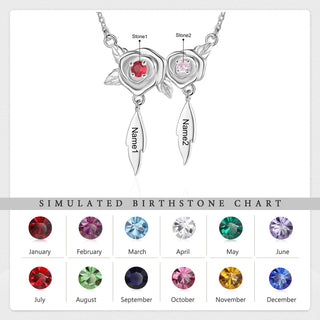 Custom Rose Flower Necklace