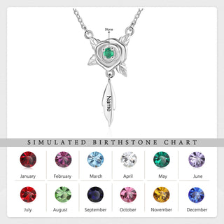 Custom Rose Flower Necklace