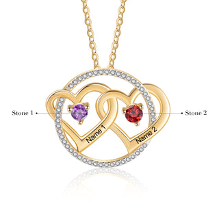 Custom Doule Heart Necklace