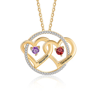 Custom Doule Heart Necklace