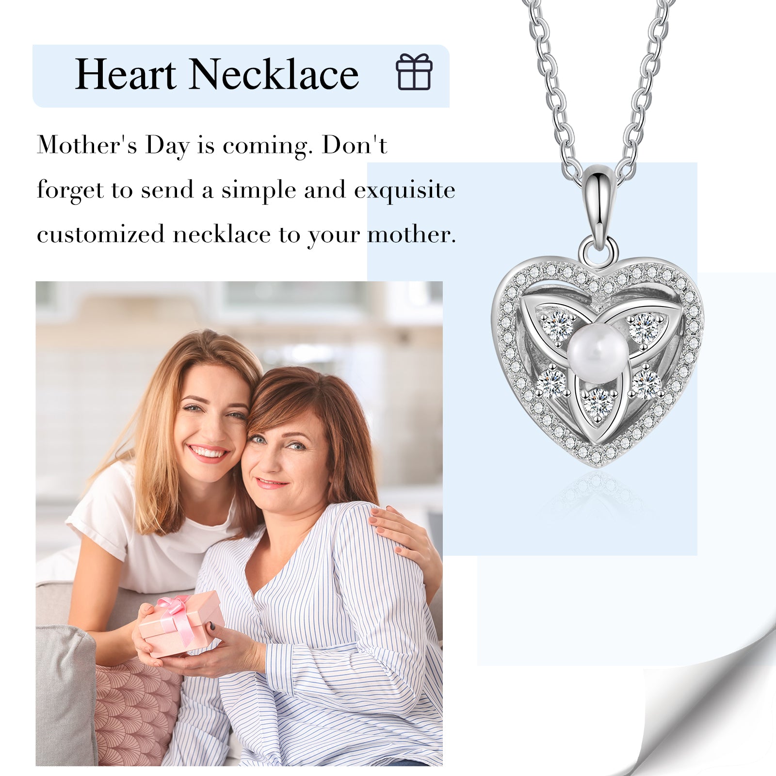 Custom Heart Photo Necklace