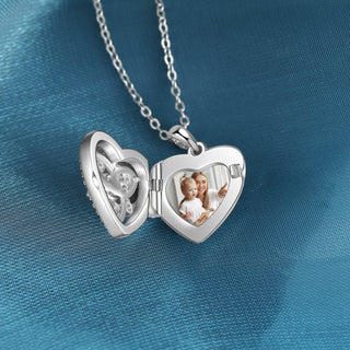Custom Heart Photo Necklace